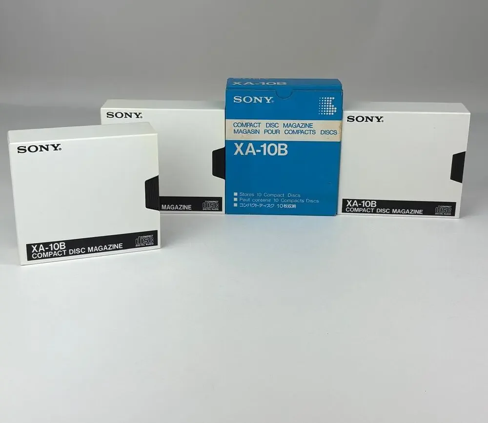 Lot of 4-Sony XA-10B 10-Disc Compact Disc CD Magazine Cartridges